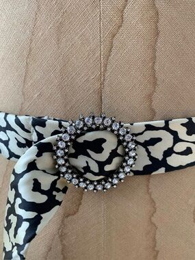 J. Crew Silk & Crystal Scarf Belt